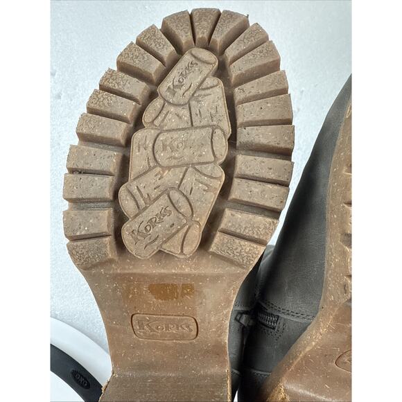 Korks By Kork Ease Esmeralda Lug Sole Leather Platform Ankle Boots Gray 8.5M - Picture 16 of 16